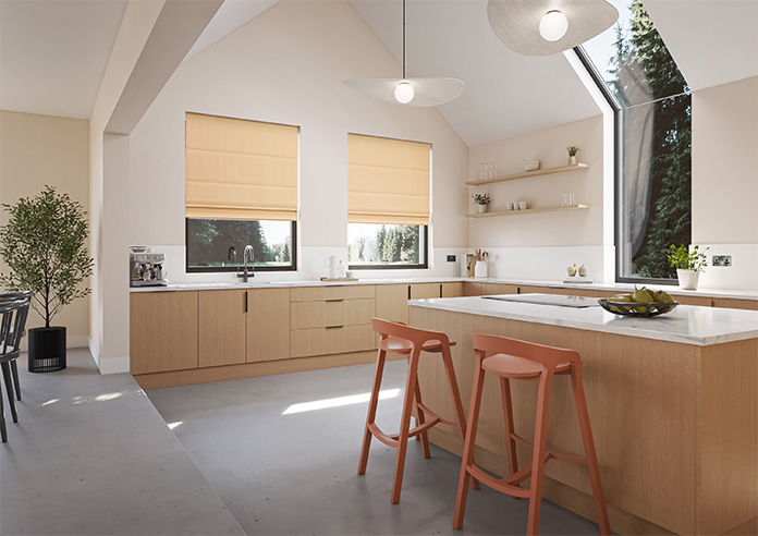 Kyoto Faux Silk, Natural - Twist&Fit Roman Blind - Image 6